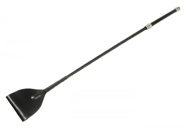 Strict Leather Short Handle Wide Head Riding Crop Strict Leather Male Sex Toys
