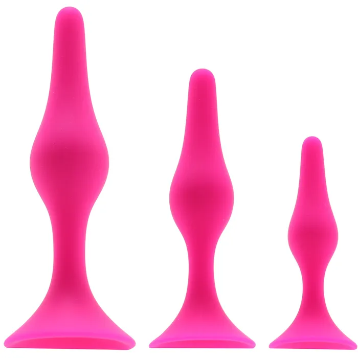 Blush Luxe Beginner Silicone Butt Plug Kit in Pink Anal