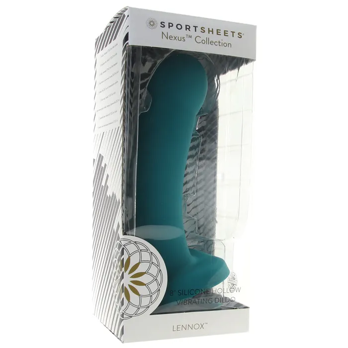 Dildos Sportsheets Lennox 8 Inch Vibrating Hollow Silicone Dildo in Green Dildos Sportsheets Lennox 8 Inch Vibrating Hollow Silicone Dildo in Green