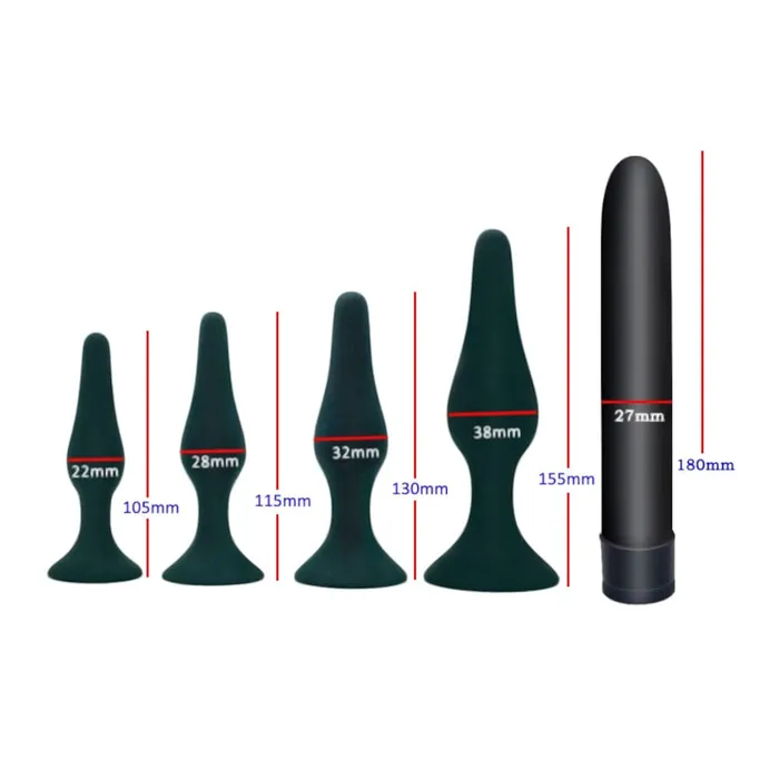 Anal Silicone Plug 4pcs Anal Training Kit Love Plugs