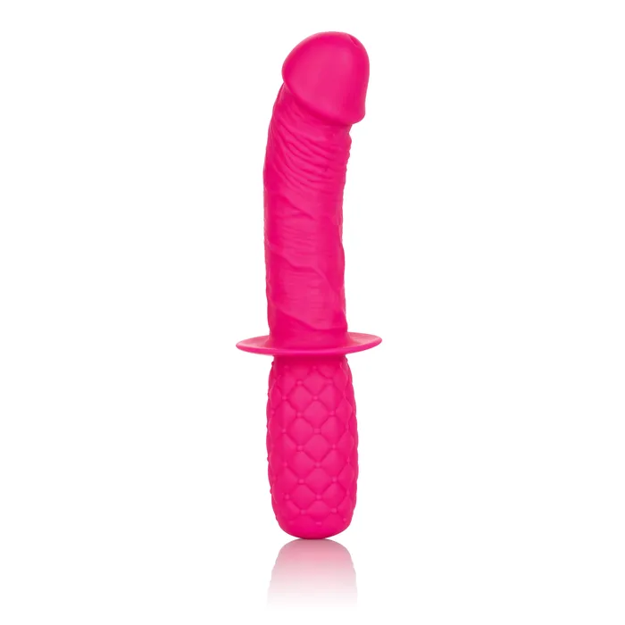 CalExotics Vibrators Silicone Grip Thruster Pink