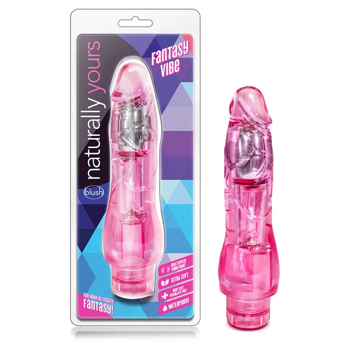 Blush Vibrators Blush Naturally Yours Fantasy Vibe Realistic 85 in Vibrating Dildo Pink Blush Vibrators Blush Naturally Yours Fantasy Vibe Realistic 85 in Vibrating Dildo Pink