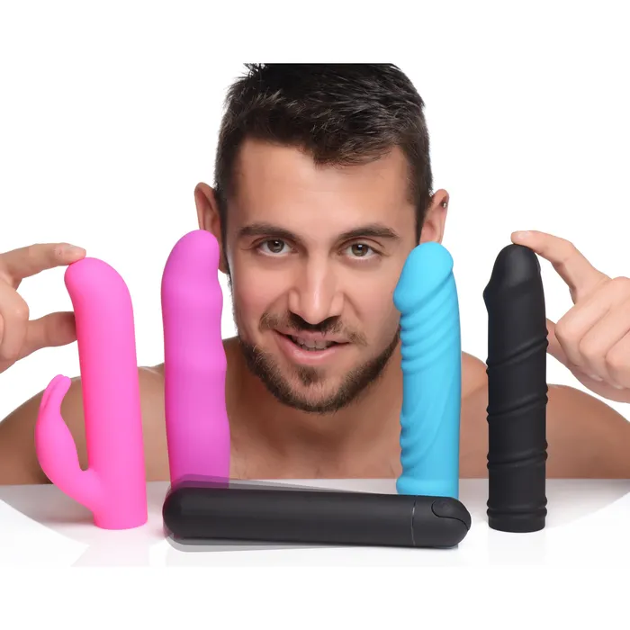 Female Sex Toys BANG 3 Speed 4in1 XL Bullet and Sleeves Kit