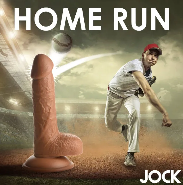 Female Sex Toys Curve Toys Fantasy JOCK Baseball Brian 7 Medium Dildo with Balls