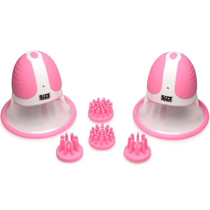 Female Sex Toys Size Matters 10X Rotating Silicone Nipple Suckers with 4 Attachments