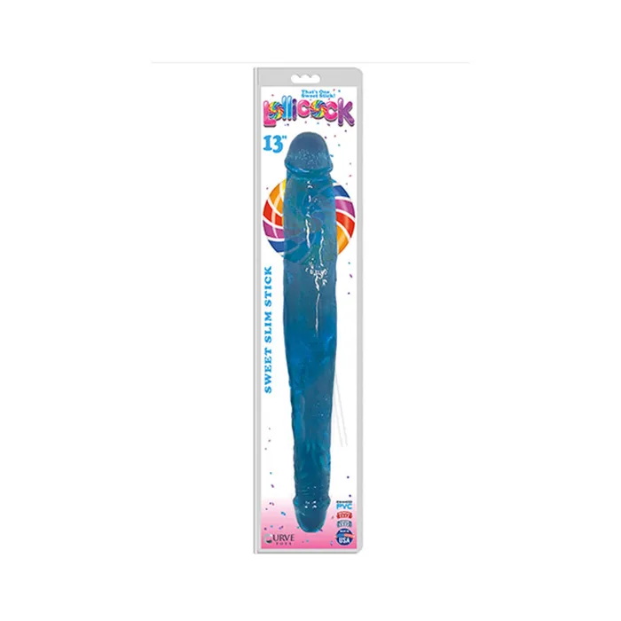 Lollicock 13 inches Sweet Slim Stick Double Dildo Blue Curve Novelties Dildos Lollicock 13 inches Sweet Slim Stick Double Dildo Blue Curve Novelties Dildos