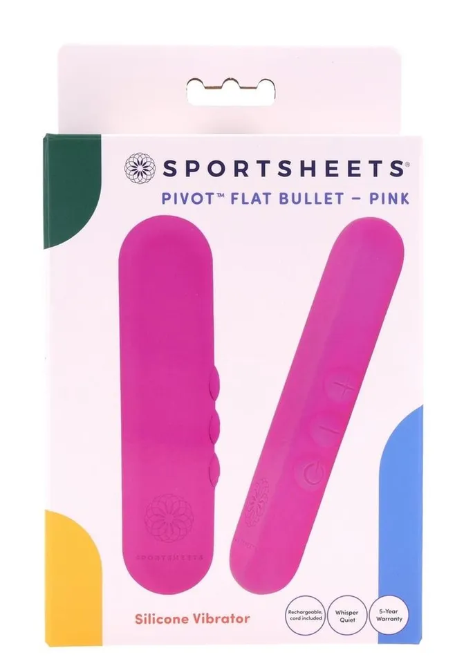 Female Sex Toys Sportsheets Pivot Flat Bullet Rechargeable Silicone Mini Vibe