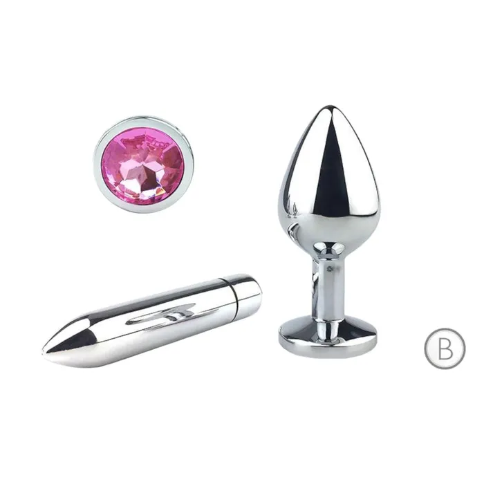 Love Plugs Female Sex Toys Cute Pink Princess Plug With Vibrator