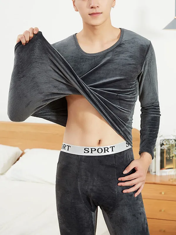mysite Anal Double Heavyweight Fleece Thermal Underwear Set