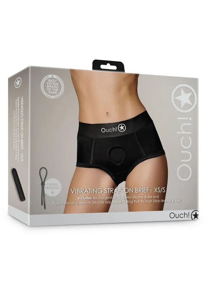 Ouch Female Sex Toys Ouch Vibrating StrapOn Brief Rechargeable