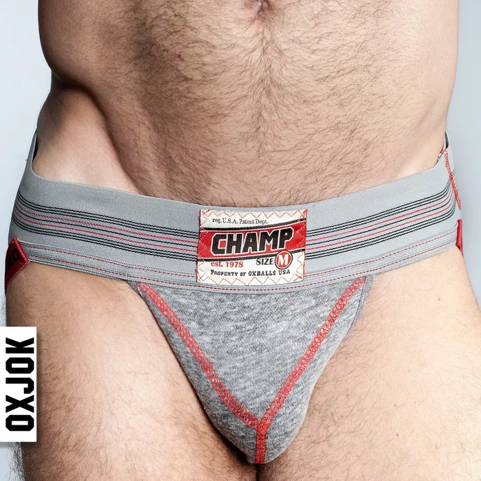 Oxballs Anal Oxballs Ox Jok Champ Jock Strap Grey Heather
