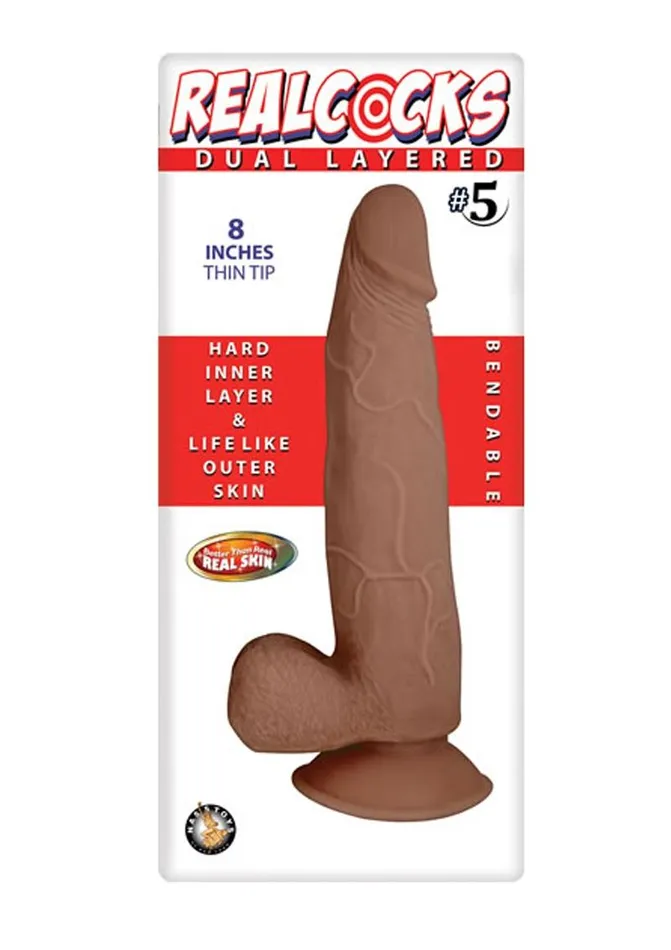 Realcocks Dual Layered 5 Bendable Dildo Thin Tip Realcocks Dildos Realcocks Dual Layered 5 Bendable Dildo Thin Tip Realcocks Dildos