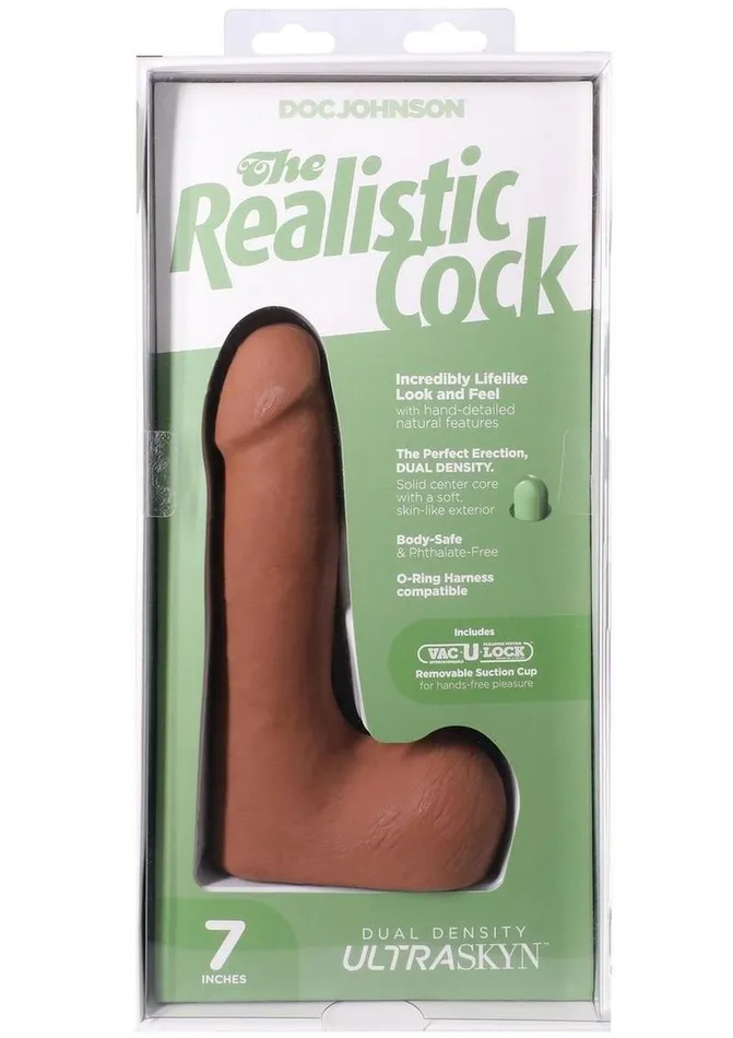 The Realistic Cock The Realistic Cock with Balls Ultraskyn Removable VacULock Suction Cup Dildos