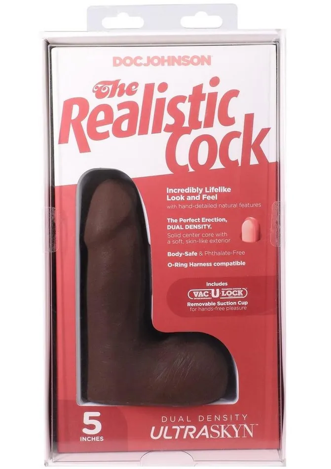 The Realistic Cock The Realistic Cock with Balls Ultraskyn Removable VacULock Suction Cup Dildos