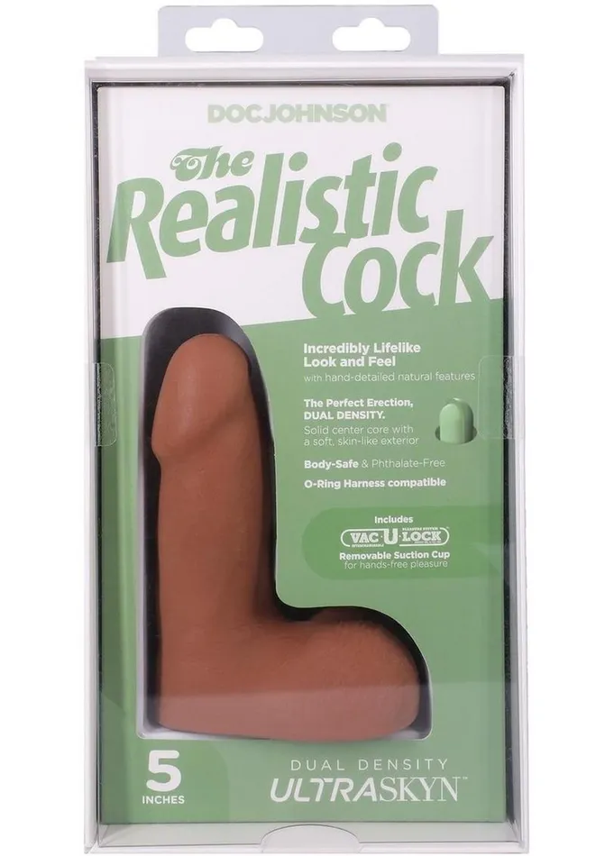 The Realistic Cock The Realistic Cock with Balls Ultraskyn Removable VacULock Suction Cup Dildos