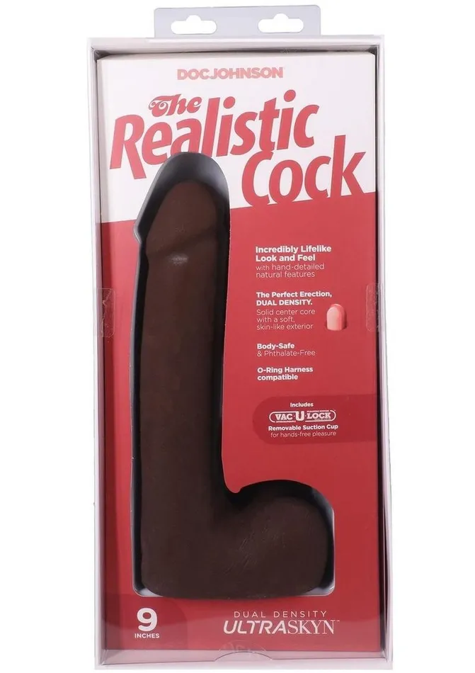 The Realistic Cock The Realistic Cock with Balls Ultraskyn Removable VacULock Suction Cup Dildos