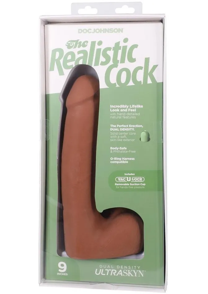 The Realistic Cock The Realistic Cock with Balls Ultraskyn Removable VacULock Suction Cup Dildos