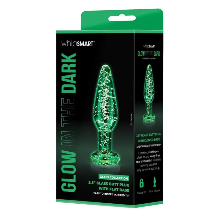 Whipsmart Anal Whipsmart Glow In The Dark Glass Tapered Butt Plug With Flat Base 35 Inch Whipsmart Anal Whipsmart Glow In The Dark Glass Tapered Butt Plug With Flat Base 35 Inch