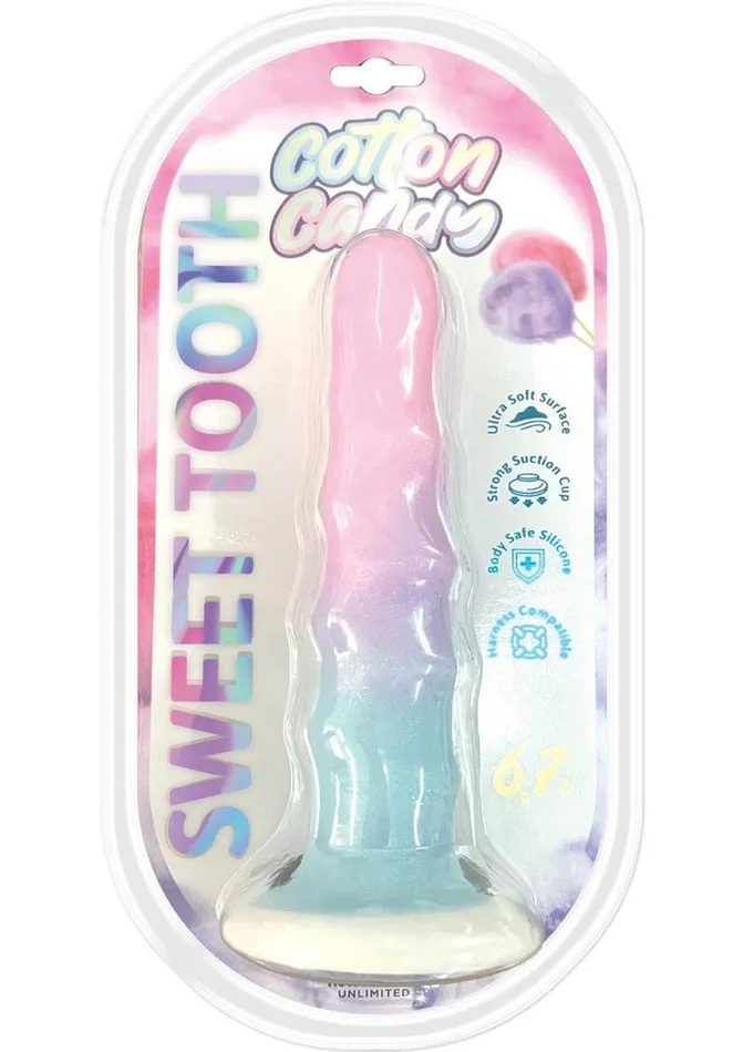 Dildos Hott Products Cotton Candy Sweet Tooth Mini Silicone Dildo