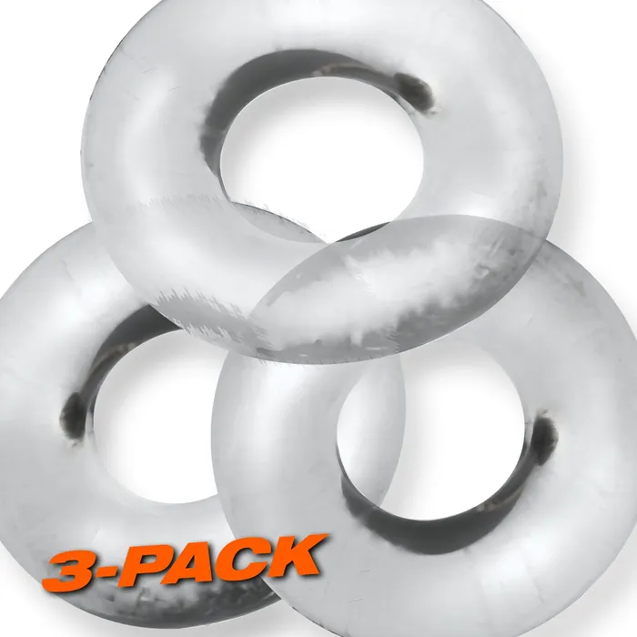 Oxballs Anal Fat Willy 3Pack Jumbo CRings Clear Oxballs Anal Fat Willy 3Pack Jumbo CRings Clear