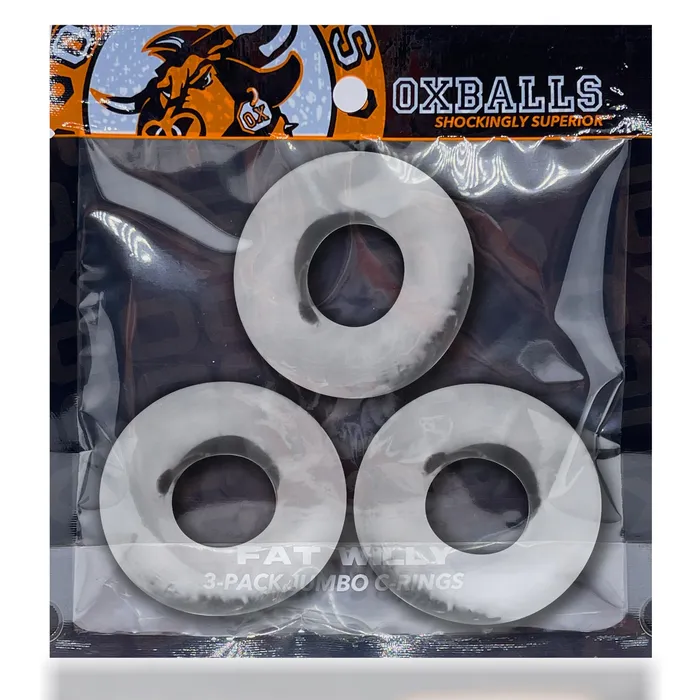 Oxballs Anal Fat Willy 3Pack Jumbo CRings Clear Oxballs Anal Fat Willy 3Pack Jumbo CRings Clear