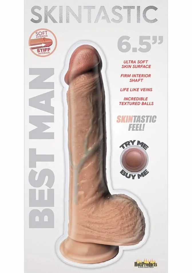 Skinsations Skintastic So Vein Realistic Dildo with Balls Waterproof Female Sex Toys