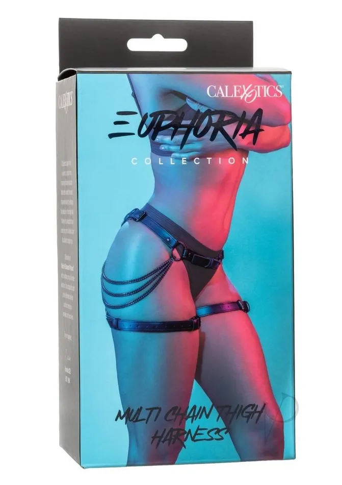 Anal Euphoria Euphoria Collection Multi Chain Thigh Harness Black