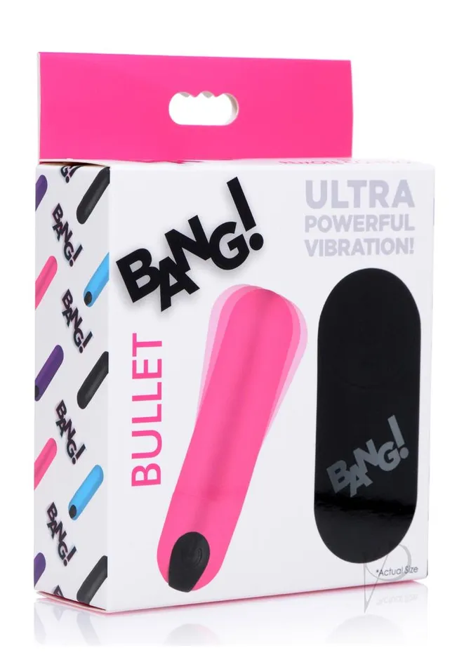 Bang Female Sex Toys Bang Vibrating Bullet with Remote Control Pink