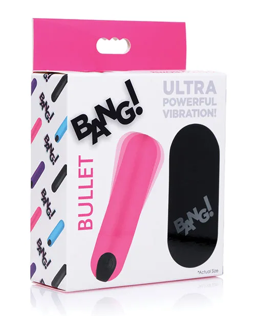 Bang Female Sex Toys Bang Vibrating Bullet with Remote Control Pink