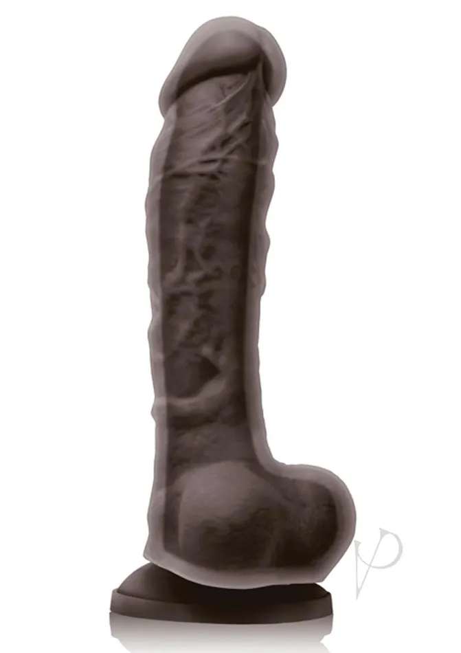 Colours Colours Dual Density Silicone Dildo 8in Chocolate Female Sex Toys