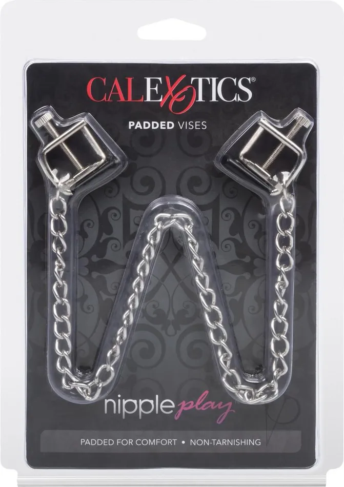 Couples Nipple Play Padded Vises Silver Nipple Play