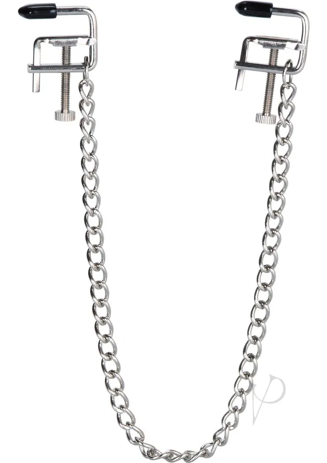 Couples Nipple Play Padded Vises Silver Nipple Play