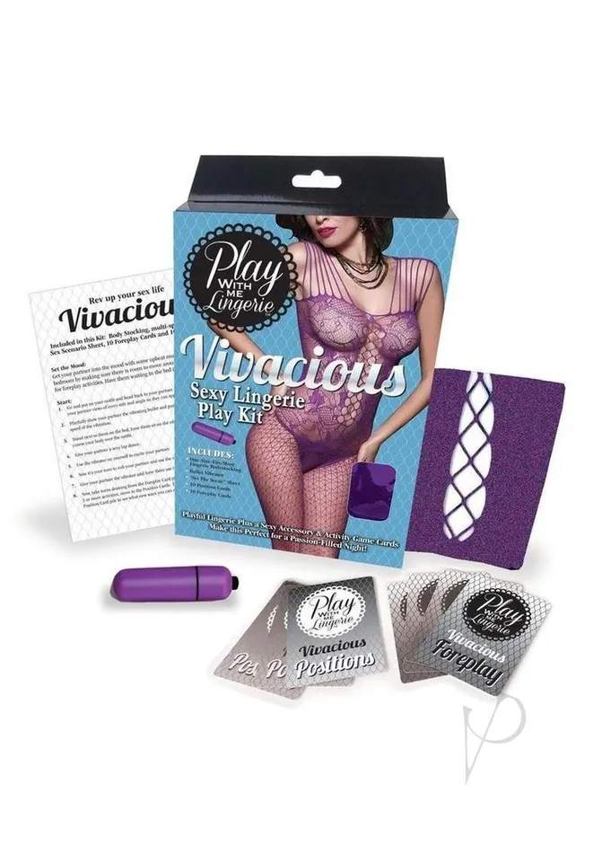 Couples Play With Me By Little Genie Play with Me Lingerie Vivacious Sexy Lingerie Play Kit PurpleBlue