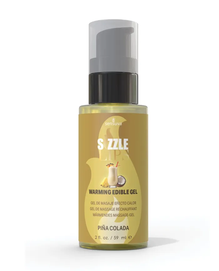 Enhancers Sizzle Lips Sizzle Lips Warming Edible Gel Pina Colada 2oz Enhancers Sizzle Lips Sizzle Lips Warming Edible Gel Pina Colada 2oz