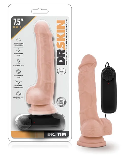 Female Sex Toys Dr Skin Dr Skin Silver Collection Dr Tim Vibrating Dildo with Wired Remote Control 75in Vanilla Female Sex Toys Dr Skin Dr Skin Silver Collection Dr Tim Vibrating Dildo with Wired Remote Control 75in Vanilla