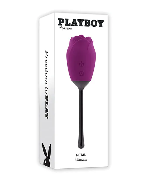 Female Sex Toys Playboy Playboy Petal Rechargeable Silicone Clitoral Stimulator Purple