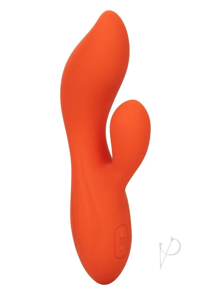 Female Sex Toys Stella Liquid Silicone Dual Teaser Rechargeable Vibrator Orange Stella