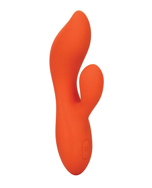 Female Sex Toys Stella Liquid Silicone Dual Teaser Rechargeable Vibrator Orange Stella