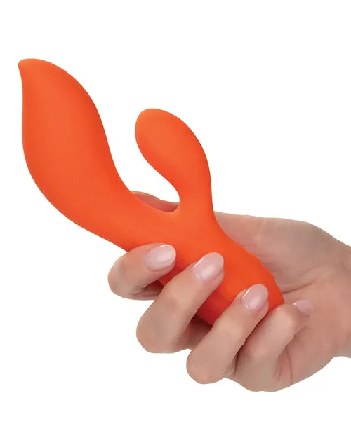 Female Sex Toys Stella Liquid Silicone Dual Teaser Rechargeable Vibrator Orange Stella