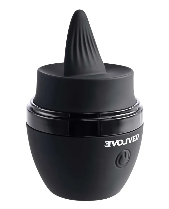 Female Sex Toys Tongue Tied Rechargeable Silicone Clitoral Stimulator Black Evolved