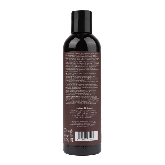 Hemp Massage Body Oil 8 oz Skinny Dip Earthly Body Couples