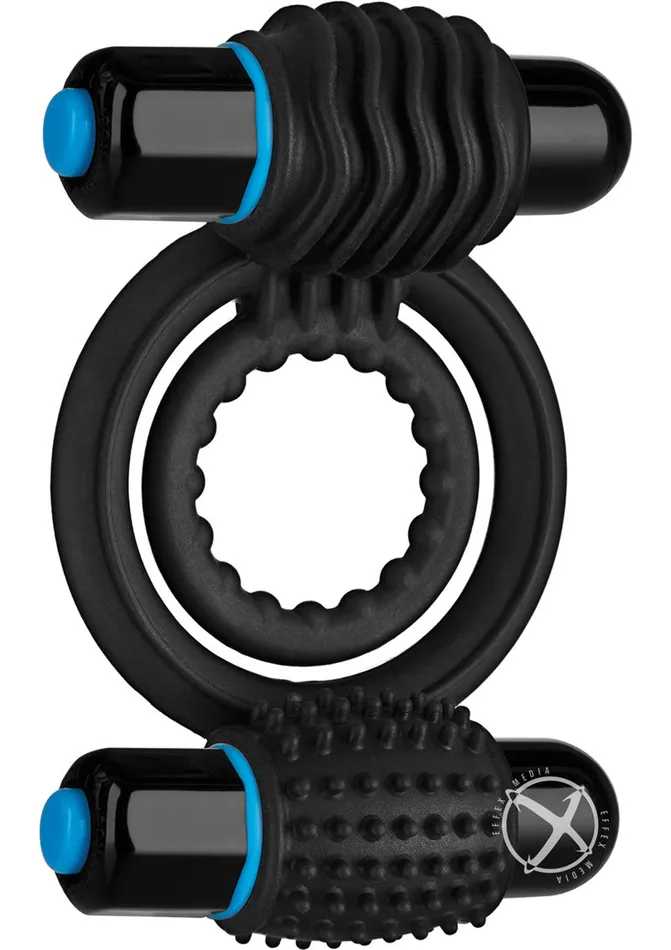 Male Sex Toys Opti Male OptiMALE Silicone Vibrating Double Cock Ring with Dual Bullets Black Male Sex Toys Opti Male OptiMALE Silicone Vibrating Double Cock Ring with Dual Bullets Black
