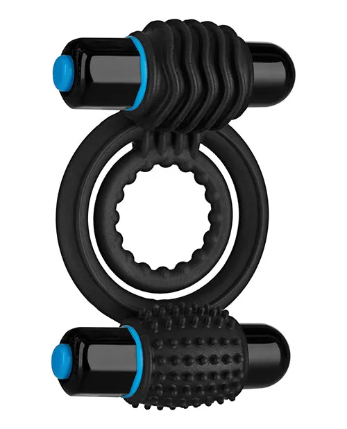 Male Sex Toys Opti Male OptiMALE Silicone Vibrating Double Cock Ring with Dual Bullets Black Male Sex Toys Opti Male OptiMALE Silicone Vibrating Double Cock Ring with Dual Bullets Black