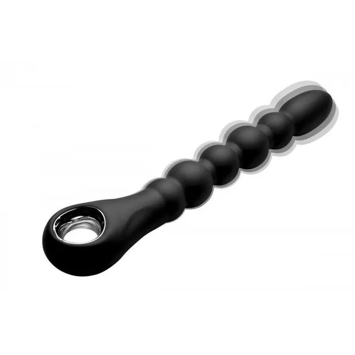 Master Series Male Sex Toys Dark Scepter 10X Vibrating Silicone Anal Beads