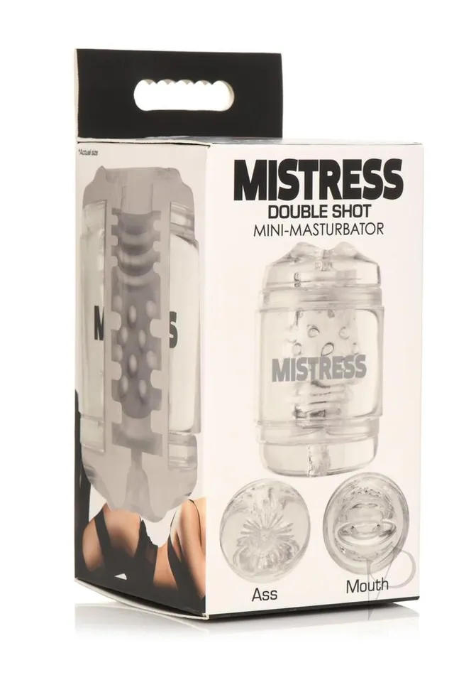Mistress Mistress Double Shot Ass and Mouth Stroker Clear Male Sex Toys