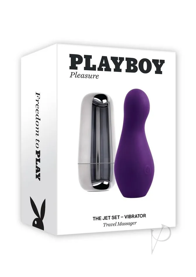 Playboy The Jet Set Vibrator Rechargeable Silicone Clitoral Stimulator SilverPurple Playboy Female Sex Toys Playboy The Jet Set Vibrator Rechargeable Silicone Clitoral Stimulator SilverPurple Playboy Female Sex Toys