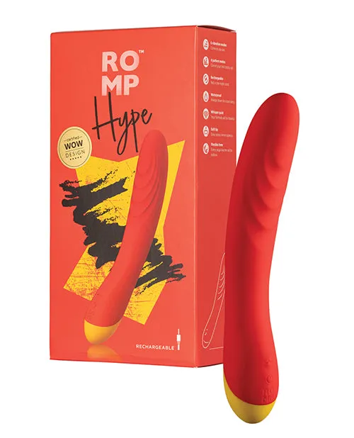 Romp Female Sex Toys Romp Hype Rechargeable Silicone Vibrator Orange Romp Female Sex Toys Romp Hype Rechargeable Silicone Vibrator Orange
