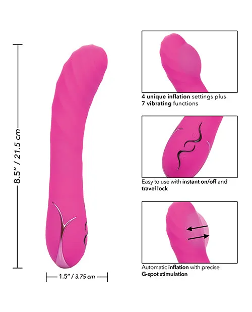 Vibrators Insatiable G Inflatable GWand Silicone Rechargeable Vibrator Pink Insatiable G