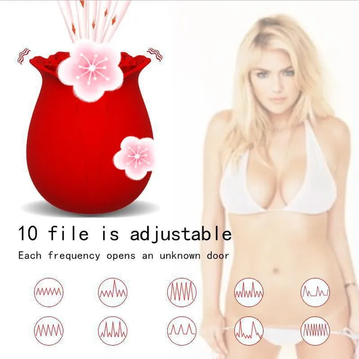 Wild Night Fantasies Rose Toy Clitoral Suction Vibrator Female Sex Toys