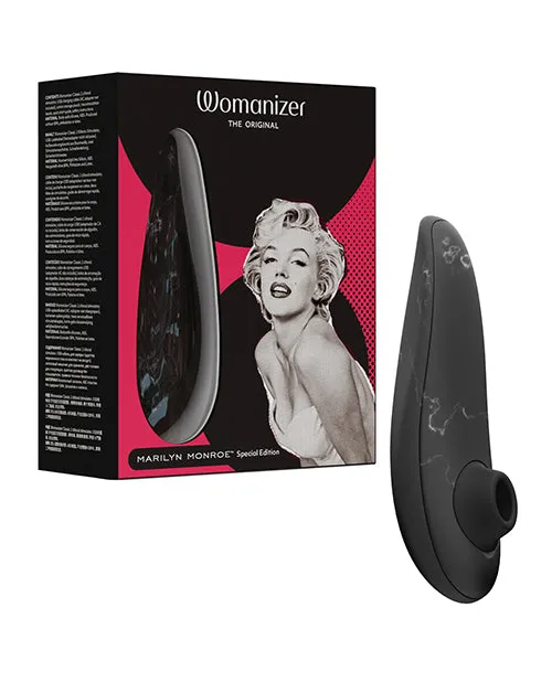 Womanizer Female Sex Toys Womanizer Marilyn Monroe Special Edition Rechargeable Clitoral Stimulator Black Marble